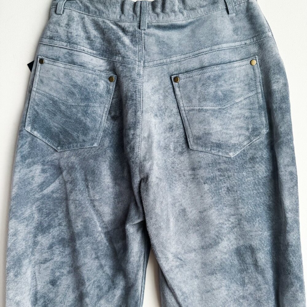NuAge Blue Suede Straight Leg Pants 6 - Picture 6 of 6